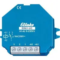 Eltako Relé de conmutación , modelo UC, 1 contacto, sin potencial de alimentación, 10A/250V AC, 1 unidad.