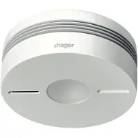 Hager Detector de humo y gas dual Funk TG551A Komfort Q, con parada de alarma por infrarrojos, color blanco