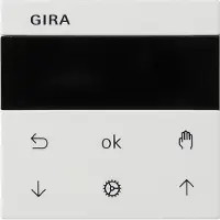 Gira 536627 S3000 - Persianas enrollables con temporizador, sistema de control con pantalla, color blanco puro