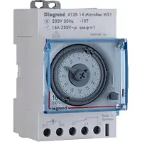 Legrand 412814 MicroRex W31, temporizador semanal analógico, 230V, 50Hz, sin motor.