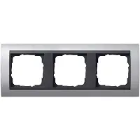 Gira Marco de cubierta, aluminio, 3 vías, modelo 021306, fabricante Giersiepen, código 4010337213062