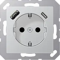 JUNG A1520-15CAAL, tipo F, plástico, IP20, 16 A, 50/60 Hz, 5 V