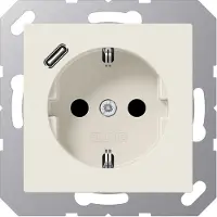 JUNG Toma de corriente SCHUKO con puertos USB, tipo A1520-18C
