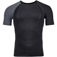 Ortovox - 120 Comp Light Short Sleeve - Ropa interior merino size XXL, negro/gris