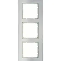 Berker BER B3, marco 10133904, triple, aluminio/blanco polar