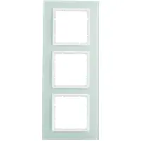 Hager Marco de vidrio Berker, triple, color blanco polar, 1 unidad.