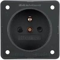 Hager 961952505, Tipo E, Tornillos, Gris antracita, Mate, IP20, IK05
