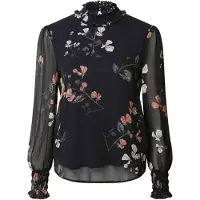 Vero Moda Blusa 'VMSMILLA' azul noche / gris / altrosa / blanco