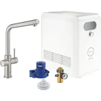 GROHE Blue Professional, modelo estándar, acero inoxidable, palancas, imagen individual, tipo L, cerámica