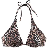 LASCANA Top de bikini 'Lexa' beige / marrón claro / marrón oscuro