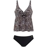 LASCANA Tankini marrón / negro / blanco