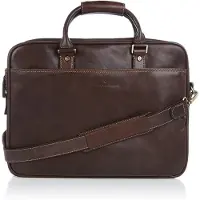 Castelijn & beerens Verona Maletín Bloqueo RFID Piel natural 43 cm Compartimento para el portátil marrón