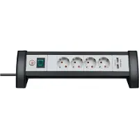 Brennenstuhl 1156250534, regleta de enchufes "Premium-Office-Line", de 4 enchufes