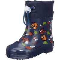 Playshoes Botas de lluvia azul oscuro / caramelo / verde claro / mezcla de colores / blanco