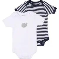Playshoes Pijama entero/body marino / gris / blanco