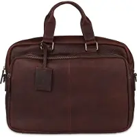 Burkely Antique Avery Maletín Piel natural 40 cm Compartimento para el portátil marrón