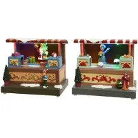 Lumineo : Escena decorativa navideña con luces LED, dimensiones 10x16x15 cm