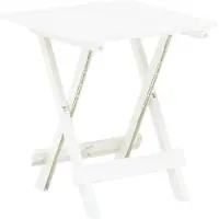 vidaXL Mesa plegable para jardín, blanca, de 45x43x50 cm, de plástico
