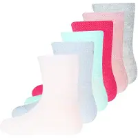 Ewers Calcetines azul claro / gris moteado / rosa / rosa / blanco