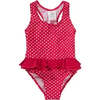 Playshoes Traje de baño 'PUNKTE' rojo / blanco