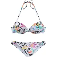 LASCANA Bikini turquesa / amarillo claro / lila claro / naranja / negro / blanco