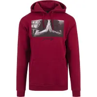 Mister tee Sudadera 'Pray' gris / rojo rubí