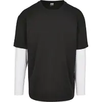 Urban Classics Camiseta negro / blanco