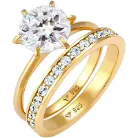 Elli Anillo oro / transparente