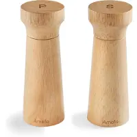 Amefa Modern 676511PE27PS2, juego de molinillos de sal y pimienta de 2 piezas, madera, 15 cm