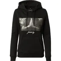 Mister tee Sudadera 'Pray' gris claro / negro / blanco