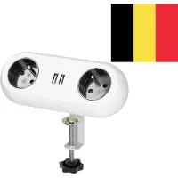 ORNO Enchufe de mesa, 2 enchufes de 250V, 2 puertos USB, modelo OR-AE-13197/W