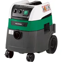HiKOKI RP350YDM, 1200 W, Aspiradora de tambor, para uso en seco y húmedo, sin bolsa, 25 litros, color negro, verde y blanco