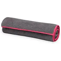 Gaiam - Yoga Hand Towel - Toalla de microfibra size 50 x 76 cm, gris/rojo
