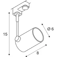 SLV BIMA I, foco, blanco, GU10, 1x50W máx., incluye adaptador de 3 polos