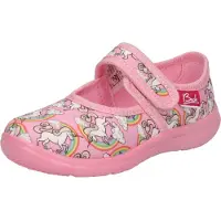 Beck Zapatillas de casa 'Rainbow' piel / lima / verde claro / rosa / blanco