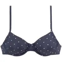 LASCANA Top de bikini 'Sparkel' navy / blanco