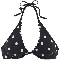 LASCANA Top de bikini negro / blanco