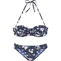 LASCANA Bikini navy / rosa claro / blanco