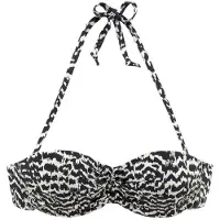LASCANA Top de bikini 'Clara' beige / negro