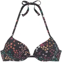 s.Oliver Top de bikini 'Milly' esmeralda / lila claro / rosa / negro