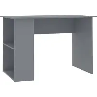 vidaXL Escritorio gris de 110x60x73 cm, fabricado en material de madera