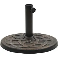 vidaXL Base para parasol redonda, 19 kg, color bronce, de poliharz