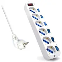 Ewent EW3932-3m Regleta 6 Tomas / 6 interruptor 3m