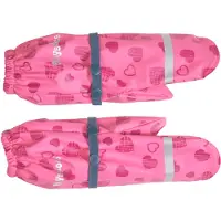 Playshoes Guantes 'Herzchen' gris / azul violaceo / rosa / pitaya