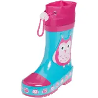 Playshoes Botas de lluvia 'Eule' azul / rosa claro / rosa oscuro
