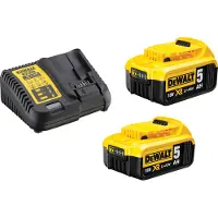 DeWalt Kit de baterías DCB115P2-QW (2 baterías de 18 V / 5 Ah más el cargador DCB 115)