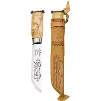 Marttiini Lapp 250010 Stainless, Curly Birch, cuchillo fijo