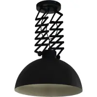 Eglo Lámpara colgante Donington, lámpara de techo vintage, industrial, retro, lámpara colgante de acero en color negro o crema, lámpara de techo, casquillo E27, con altura ajustable