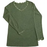 Joha - Women's Blouse I L/S 70/30 - Ropa interior merino size L, oliva