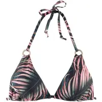 LASCANA Top de bikini verde / rosa / negro